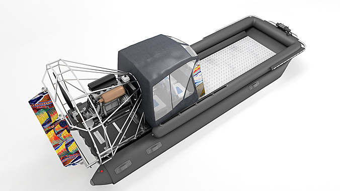 Аэролодка Бриз 530 Лр-L легкая, рыбак, двигатель L 15